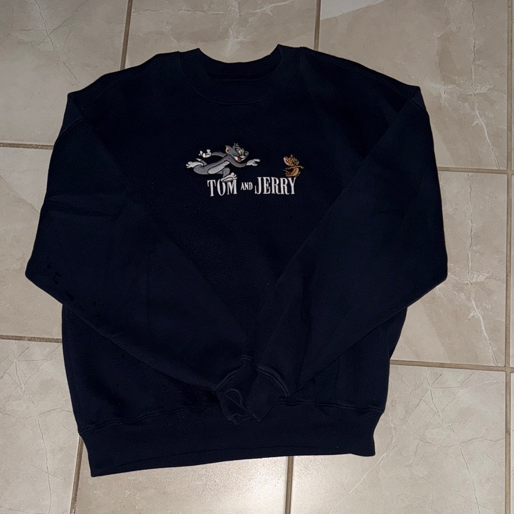 Hollister | Navy Tom and Jerry Crewneck Sweater